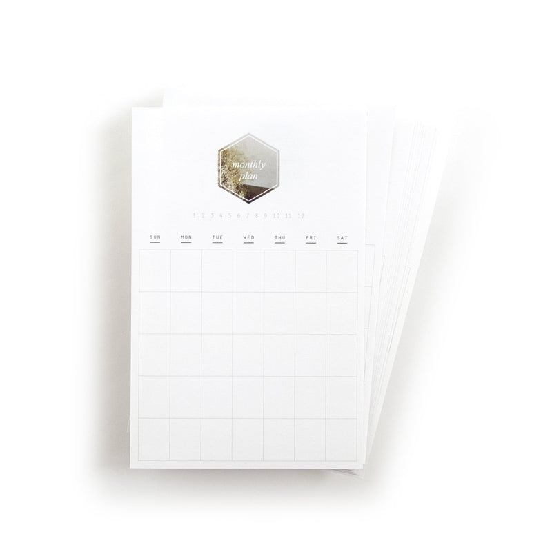 suatelier Monthly Plan Calendar Stickers 9x14cm 12sheets
