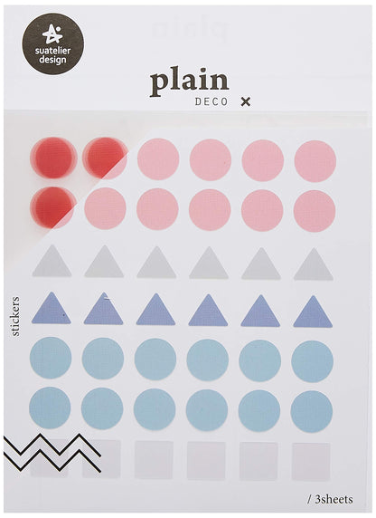 Suatelier 1606 Pack of 3 Plain Stickers 02