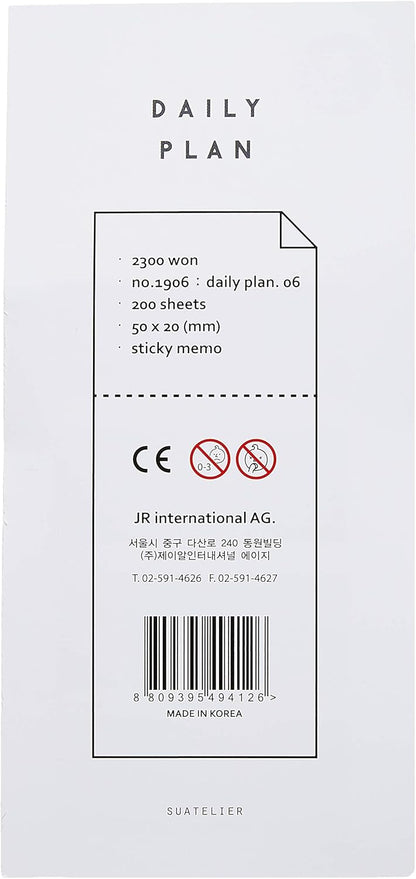 Suatelier 1906 Daily Plan 4 Mini Sticky Memo