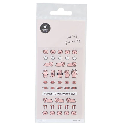 Swaterie  Swaterie Mini Sticker/deco.06 Pig Animal