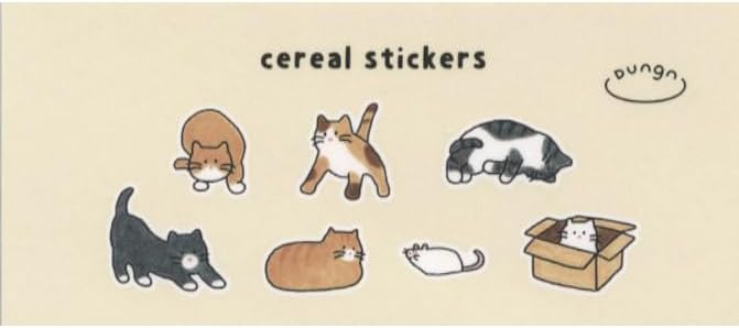 Suatelier Cereal Sticker - Cats!