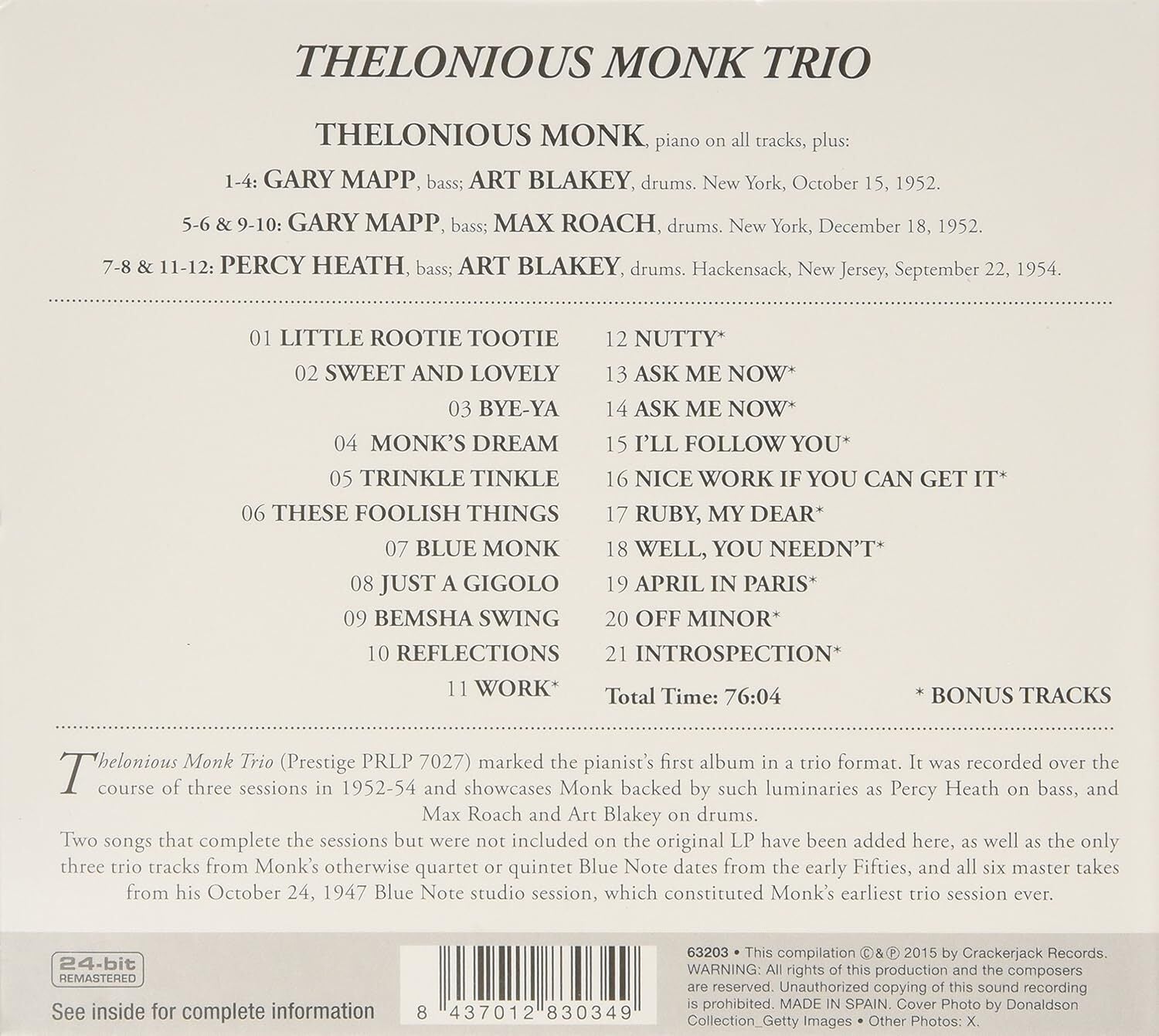 Thelonious Monk Trio