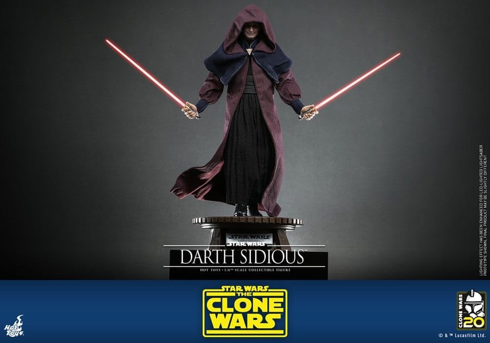 Hot Toys Star Wars: The Clone Wars - Statuetta 1/6 Darth Sidious 29 cm