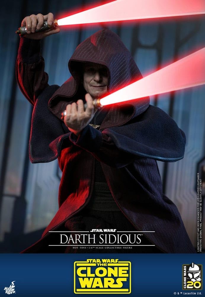 Hot Toys Star Wars: The Clone Wars - Statuetta 1/6 Darth Sidious 29 cm