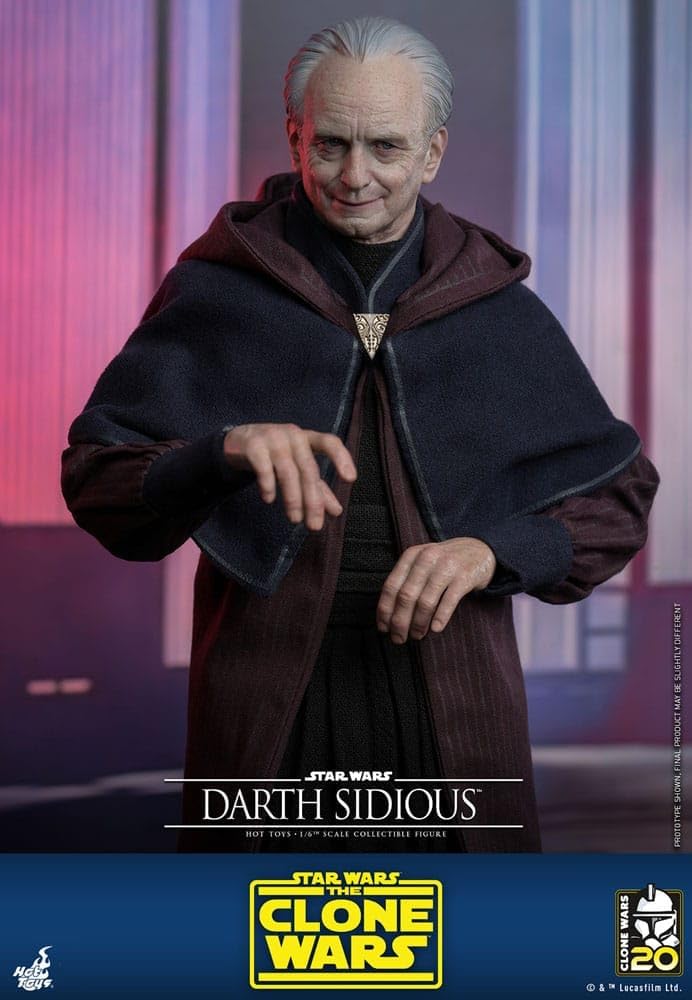 Hot Toys Star Wars: The Clone Wars - Statuetta 1/6 Darth Sidious 29 cm