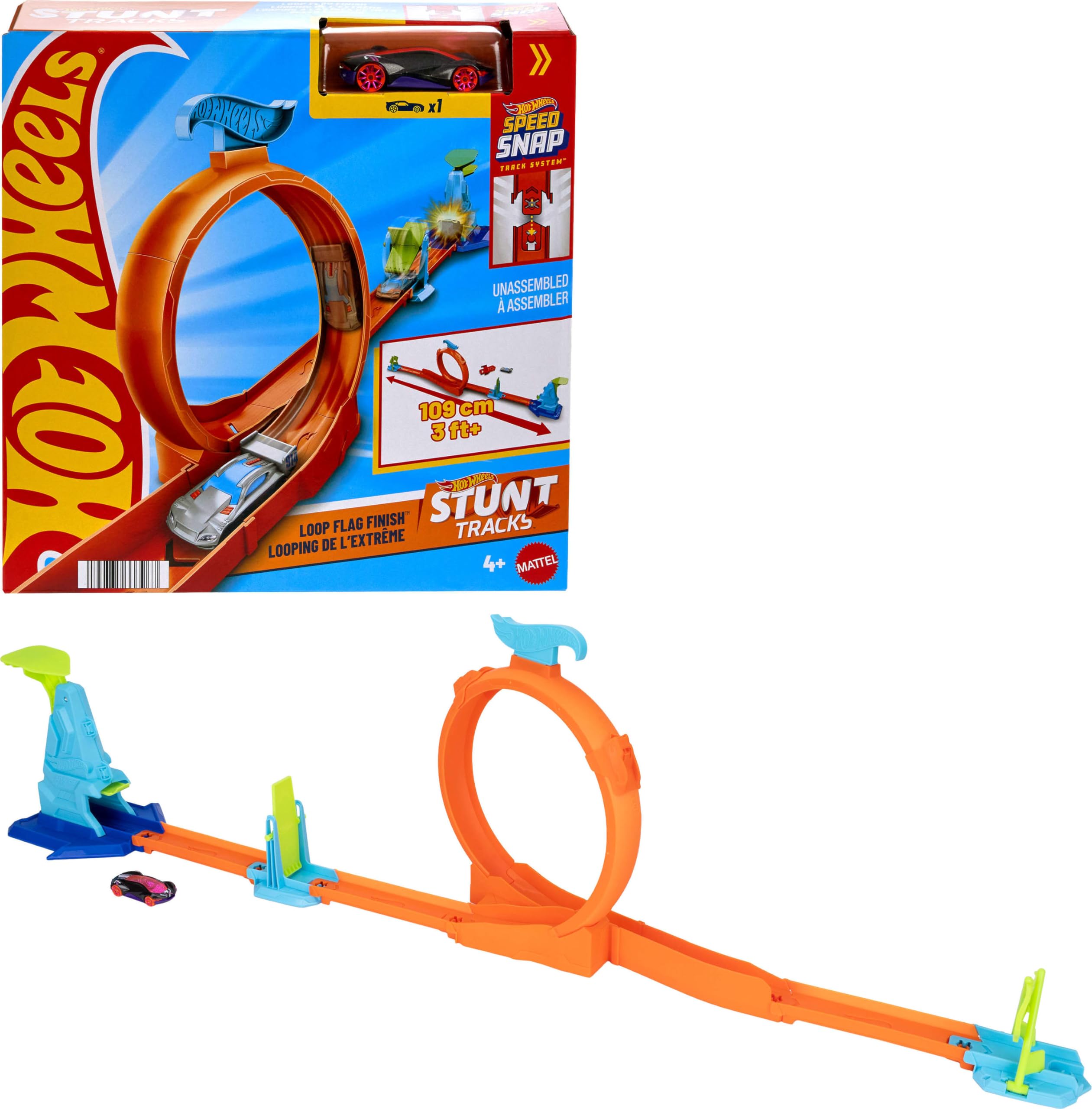 Hot Wheels Stunt Track Loop - Flag Finish