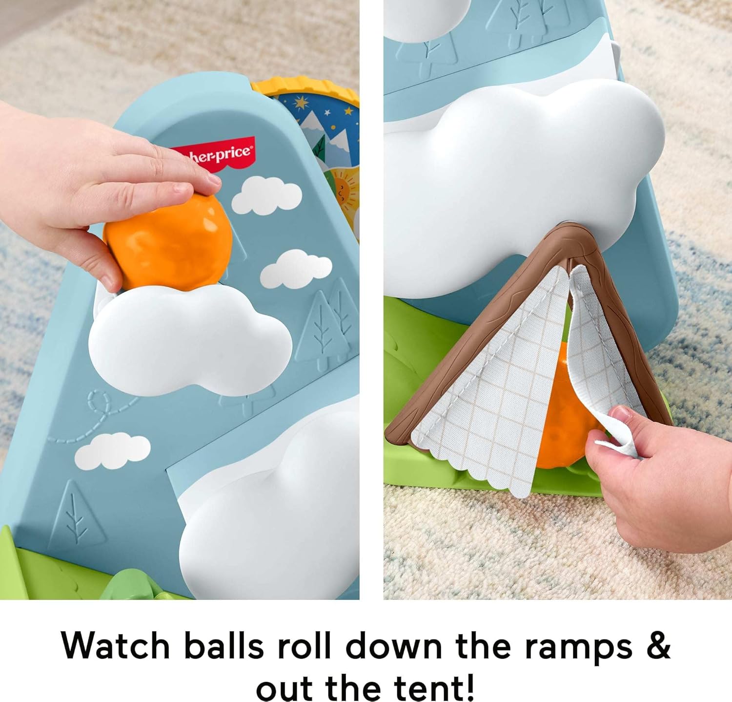 Fisher-Price Baby Toy Friendship Forest Ball Mountain, Drop & Crawl After Activity Toy for Developmental Play Infants Ages 9+ Months, JLB88
