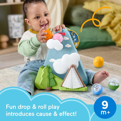 Fisher-Price Baby Toy Friendship Forest Ball Mountain, Drop & Crawl After Activity Toy for Developmental Play Infants Ages 9+ Months, JLB88