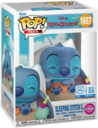 Pop Sleeping Stitch in Box Flocked Funko Original 1607 (with Plastic Protection