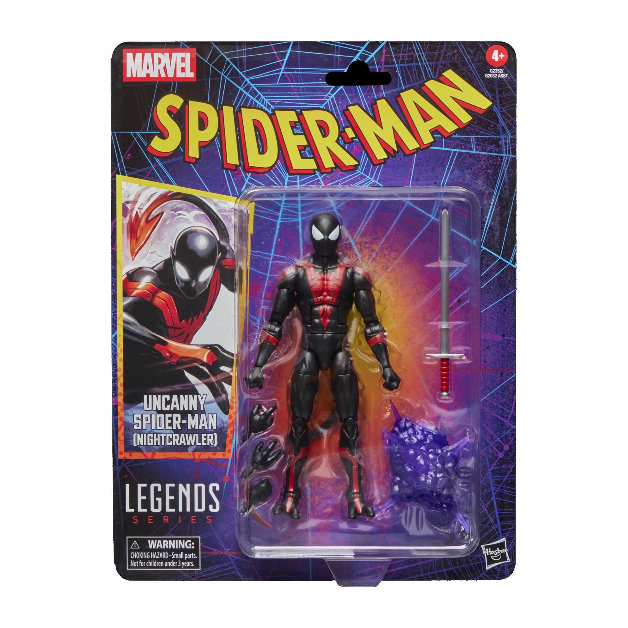 Marvel Legends Series Uncanny Spider-Man (Nightcrawler) Retro Cardback Comics Action Figure