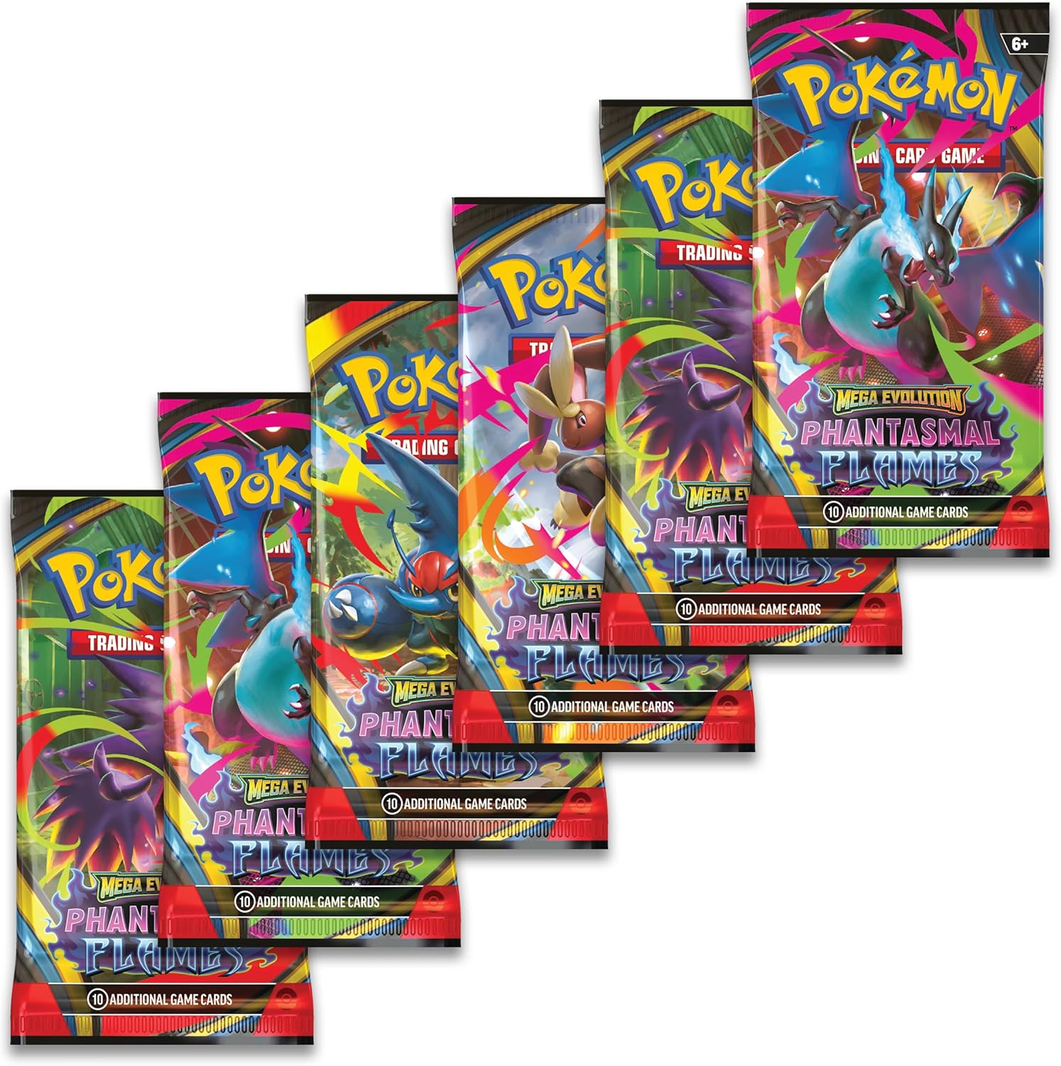 Pokémon TCG: Mega Evolution - Phantasmal Flames Booster-bundel (6 Boosterpakketten