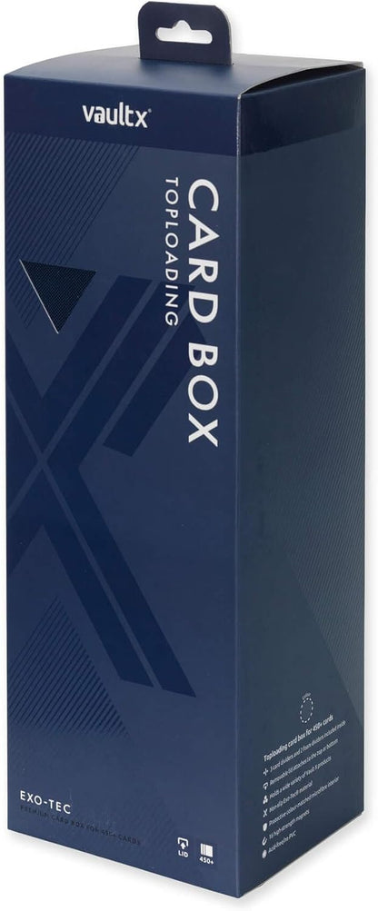 Vault X Trading Card Storage Box, Premium Exo-Tec Material, Detachable Magnetic Lid, Dividers & Foam Fillers, Organise Deck Boxes, Toploaders, Sleeved Cards, for Collectible Games, Sports, TCG (Blue