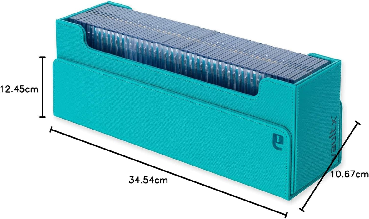 Vault X Trading Card Storage Box, Premium Exo-Tec Material, Detachable Magnetic Lid, Dividers & Foam Fillers, Organise Deck Boxes, Toploaders, Sleeved Cards, for Collectible Games, Sports, TCG (Teal