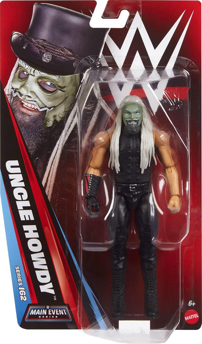 Mattel WWE Uncle Howdy Action Figure, Main Event Series #162, 6-inch Collectible Superstar with 14 Articulation Points & Life-Like Look, JHH93