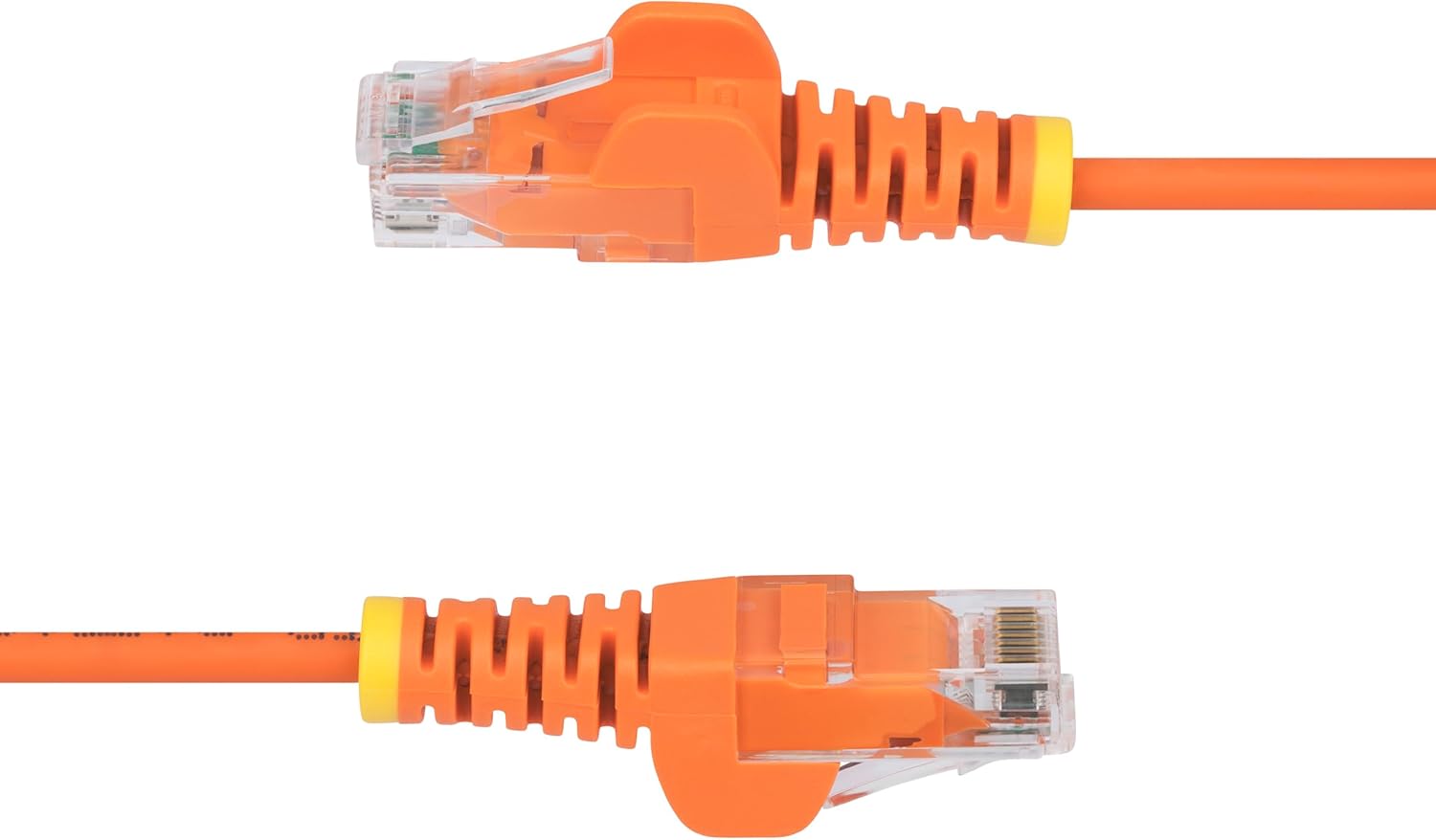 StarTech.com 25cm Orange Slim CAT6 Ethernet Cable, Snagless RJ45, LSZH, 28AWG Pure Bare Copper, Slim Network Patch Cable/Cord