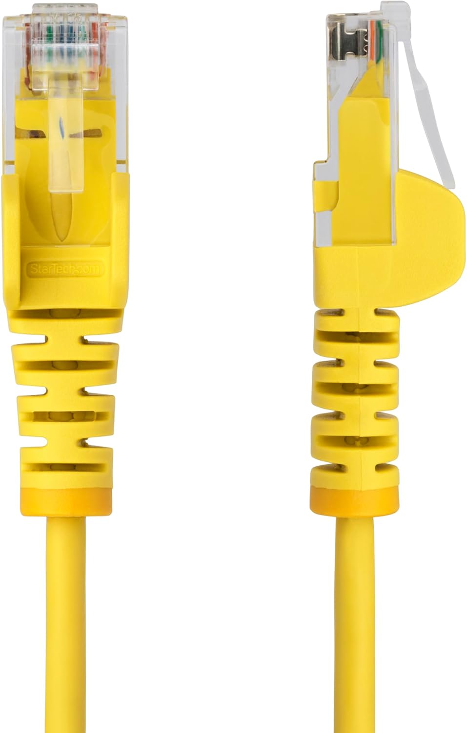 StarTech.com 25cm Yellow Slim CAT6 Ethernet Cable, Snagless RJ45, LSZH, 28AWG Pure Bare Copper, Slim Network Patch Cable/Cord