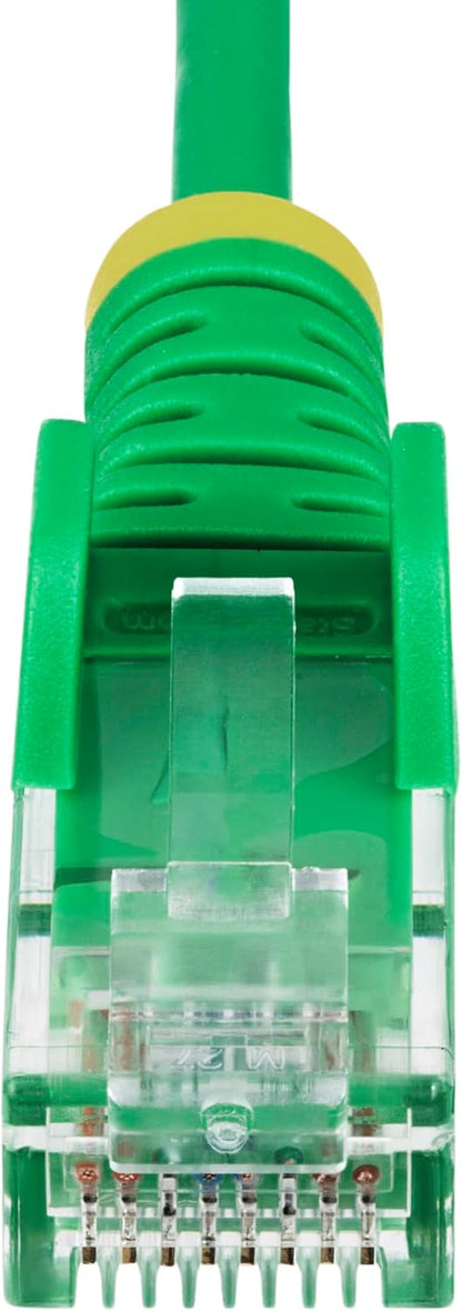 StarTech.com 25cm Green Slim CAT6 Ethernet Cable, Snagless RJ45, LSZH, 28AWG Pure Bare Copper, Slim Network Patch Cable/Cord