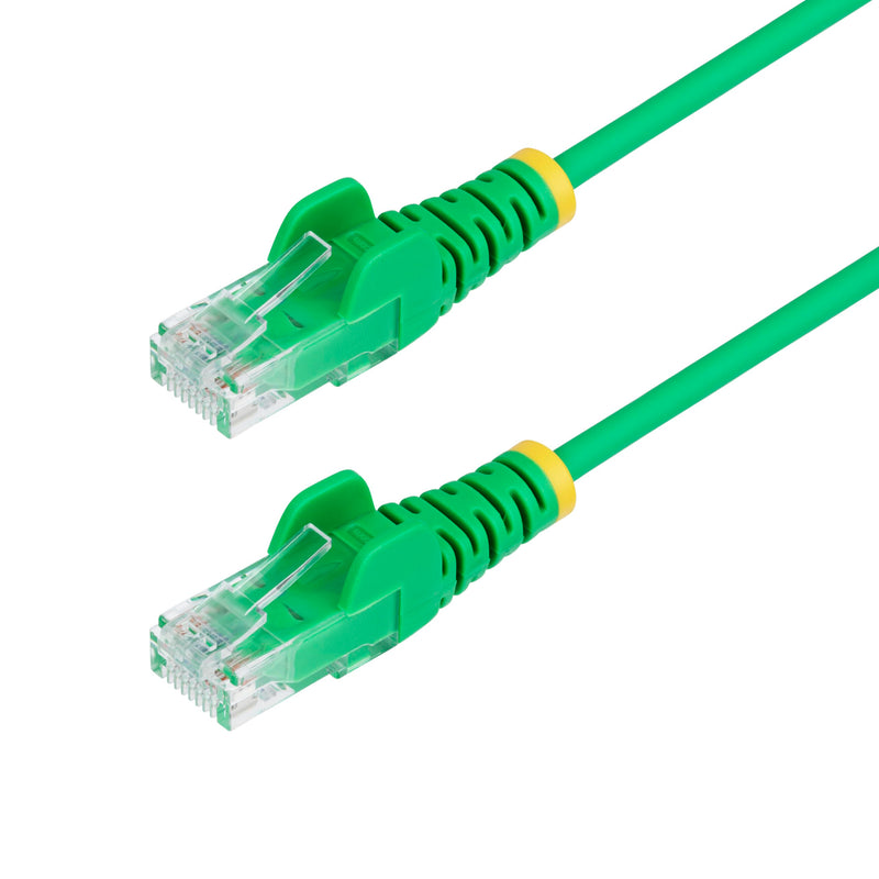 StarTech.com 25cm Green Slim CAT6 Ethernet Cable, Snagless RJ45, LSZH, 28AWG Pure Bare Copper, Slim Network Patch Cable/Cord