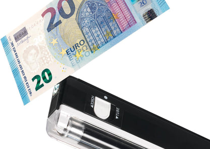 Safescan 40H Portable Counterfeit Money Detector that checks banknotes, credit cards and ID's - UV Money Checker For New Notes - Fake Money Note Checker with UV Light - UV Light Money Checker Machine