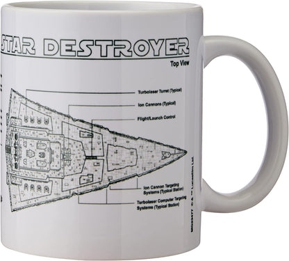 Star Wars - Star Destroyer Sketch, Multicolore, 11 oz/315 ML Mug