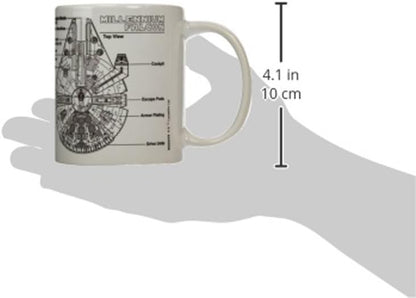 Tazza Star Wars (Millennium Falcon Sketch