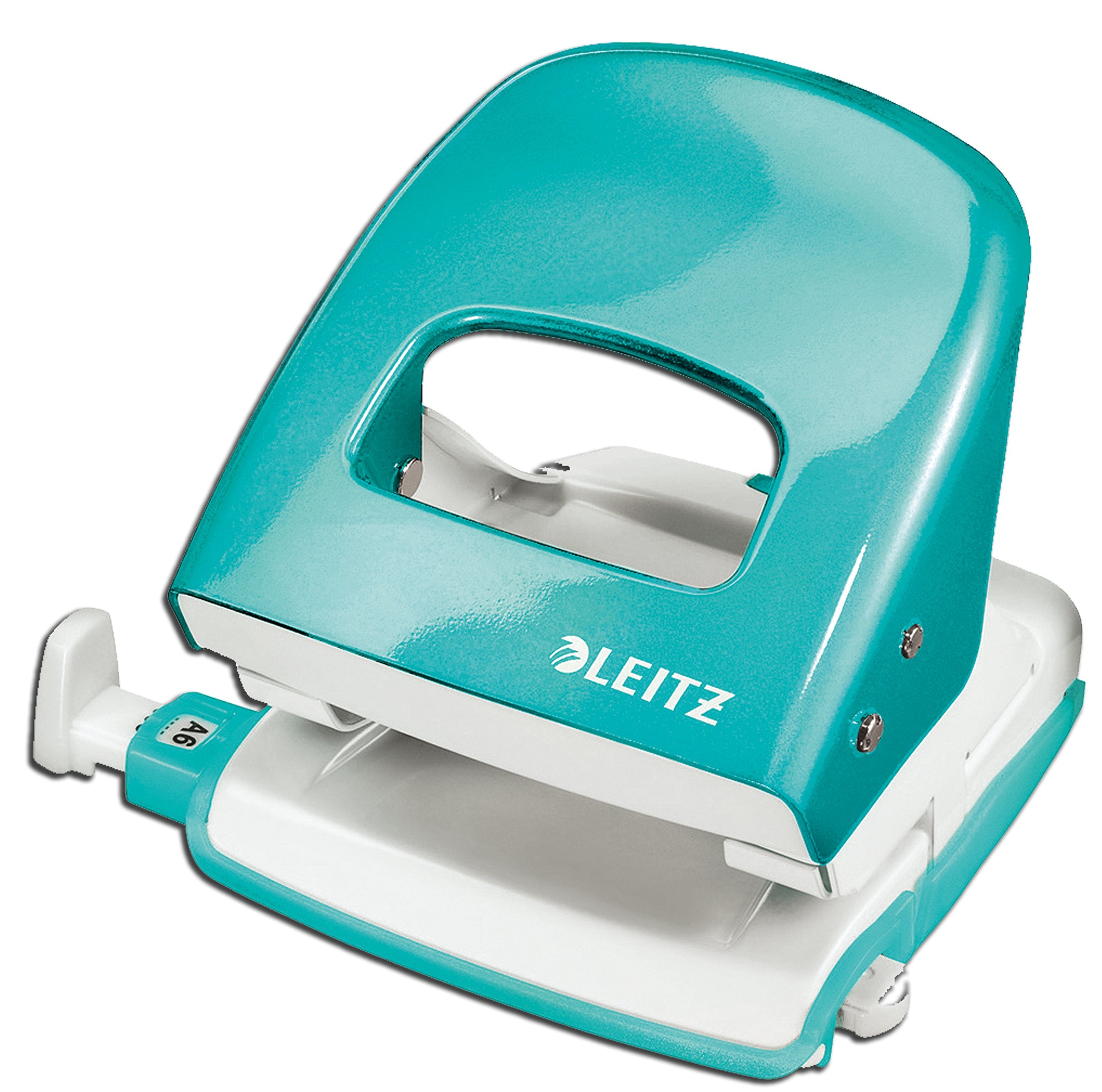 Leitz Hole Punch, 30 Sheets, Guide Bar with Format Markings, Metal, WOW Range, 50081051