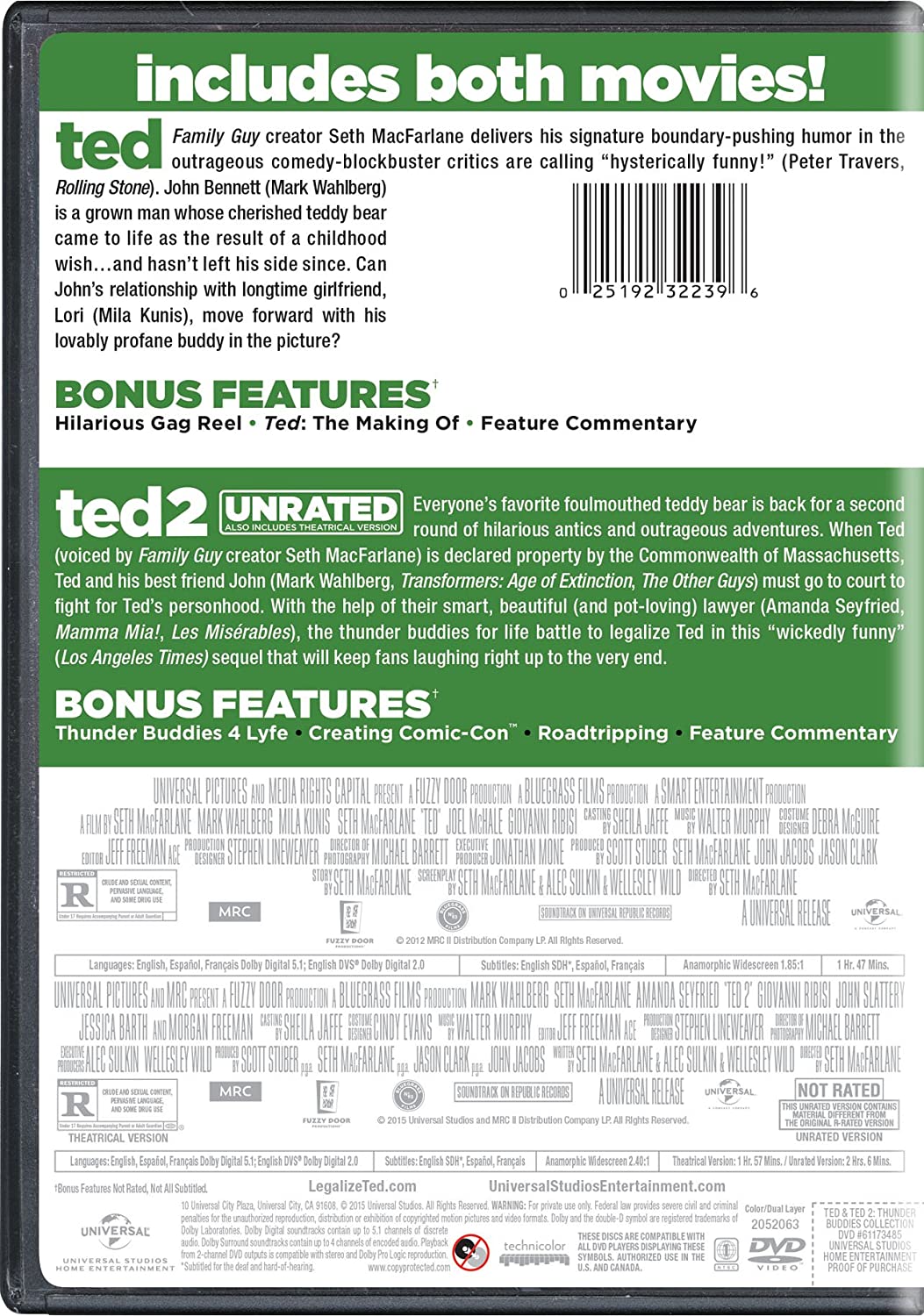 Ted & Ted 2 Unrated Thunder Buddies Collection