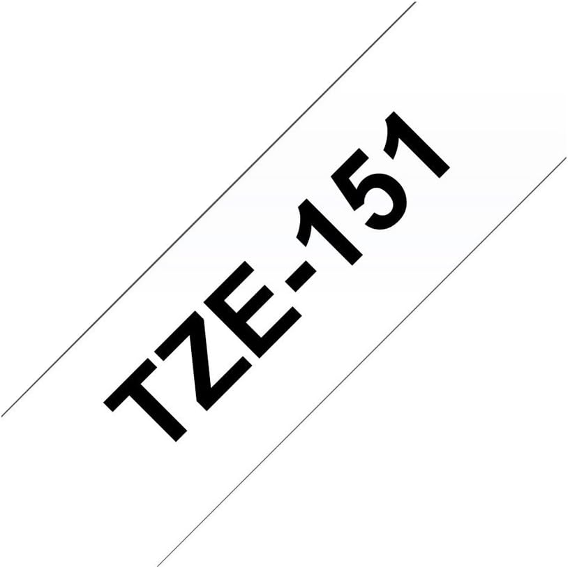 Brother Labelling Tape Cassette, Black on Clear