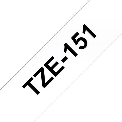 Brother Labelling Tape Cassette, Black on Clear