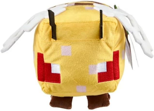 Minecraft The Game: Angry Bee 8" Plush Character Collectible Stuffed Animal - Soft Doll Inspired by Video Game Character