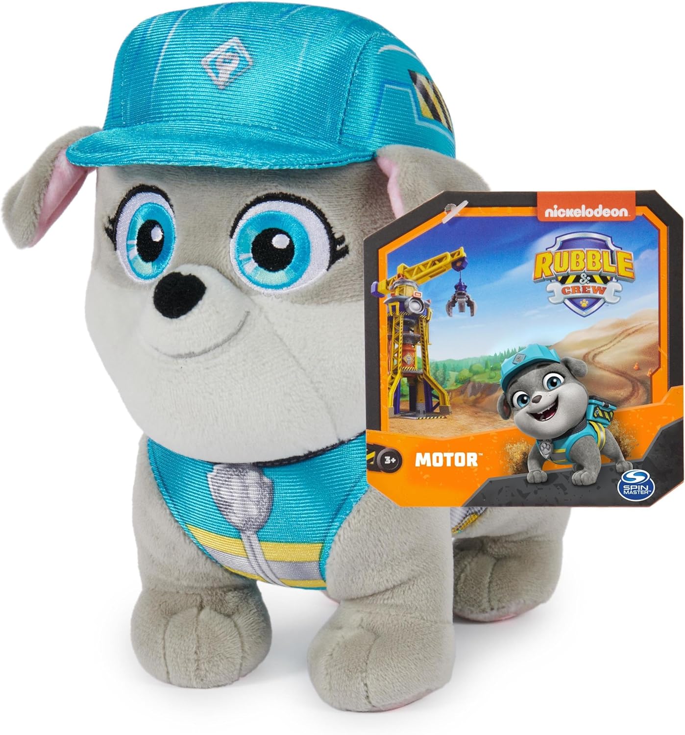Rubble & Crew, Premium Stuffed Animals, 17.7-cm Charger Plush Toy in Construction Uniform, Kids’ Toys for Boys & Girls Aged 3 and up