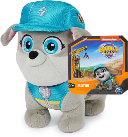 Rubble & Crew, Premium Stuffed Animals, 17.7-cm Charger Plush Toy in Construction Uniform, Kids’ Toys for Boys & Girls Aged 3 and up