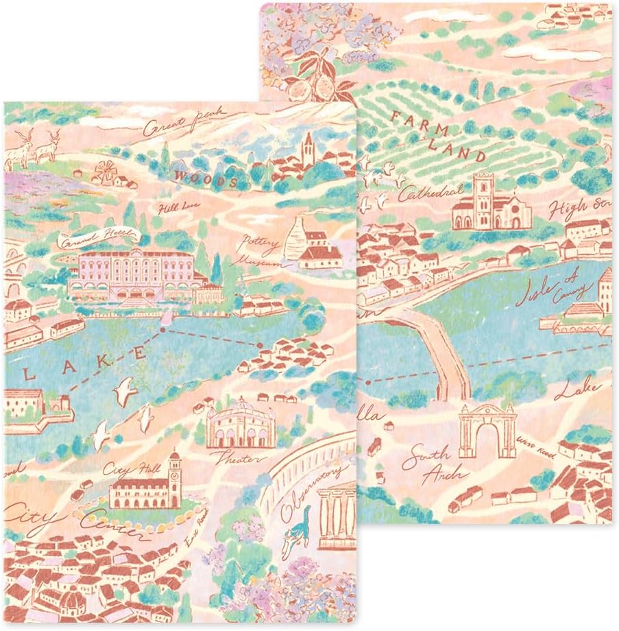 Midori 15366006 Notebook Loose Log B6 Travel and Hotel Pattern