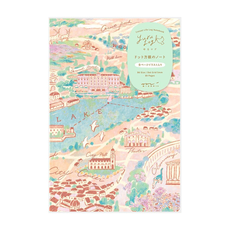 Midori 15366006 Notebook Loose Log B6 Travel and Hotel Pattern