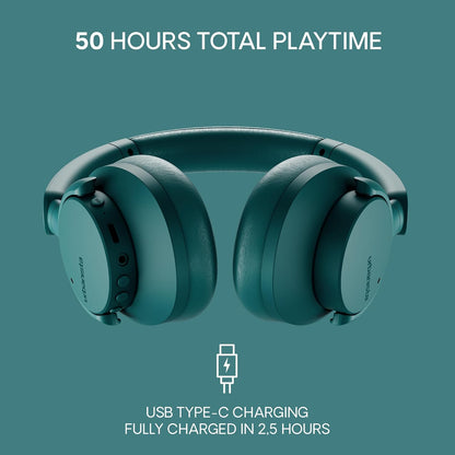 Urbanista Valencia - Cuffie Over Ear Bluetooth, cuffie wireless con cancellazione del rumore con ANC, audio Hi-Res, bassi profondi, 50 ore di batteria, cancellazione del rumore, connessione a 2