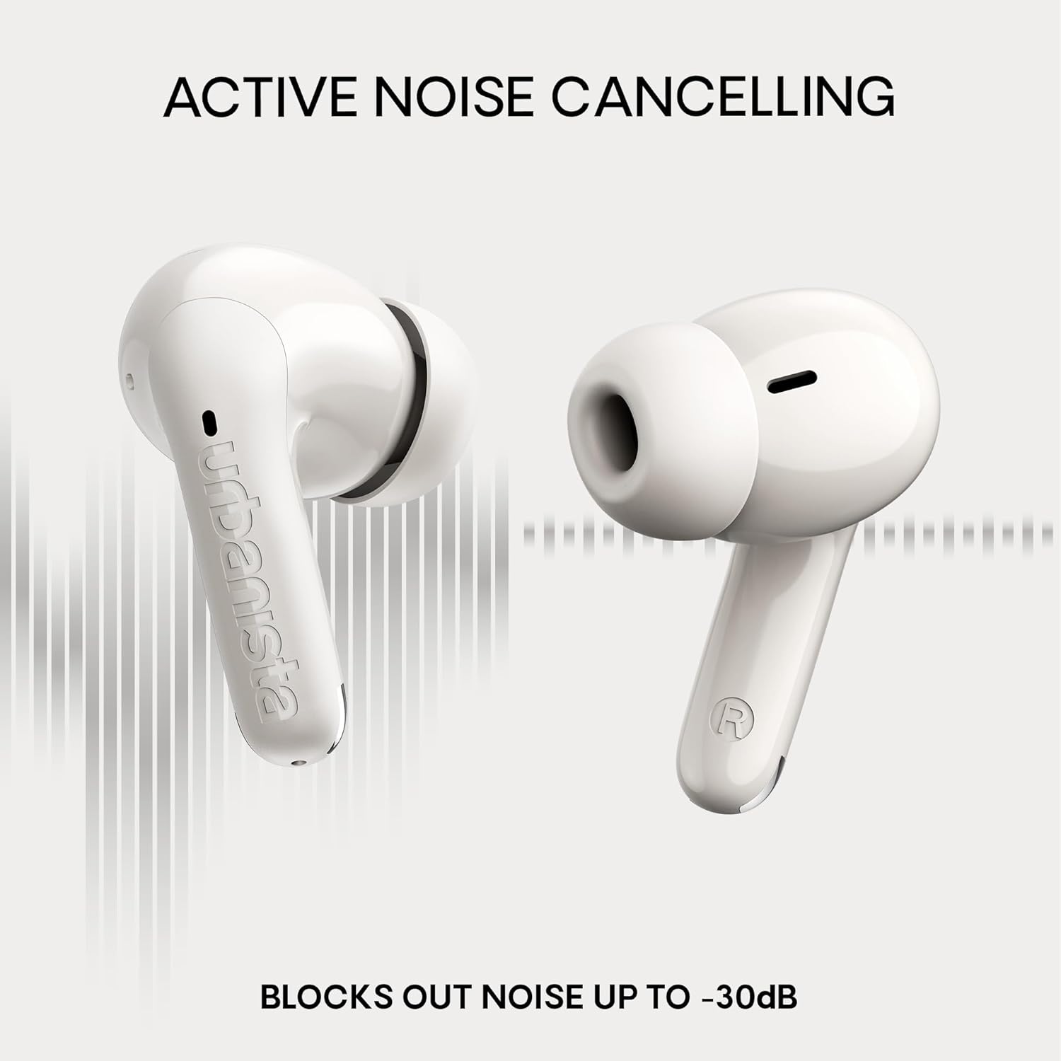 Urbanista Palermo Cuffie In‑Ear True Wireless con ANC - Autonomia 32h, Multipoint Bluetooth, IPX4, Custodia Tascabile