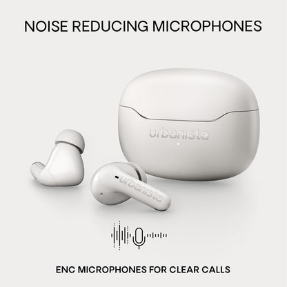 Urbanista Palermo Cuffie In‑Ear True Wireless con ANC - Autonomia 32h, Multipoint Bluetooth, IPX4, Custodia Tascabile