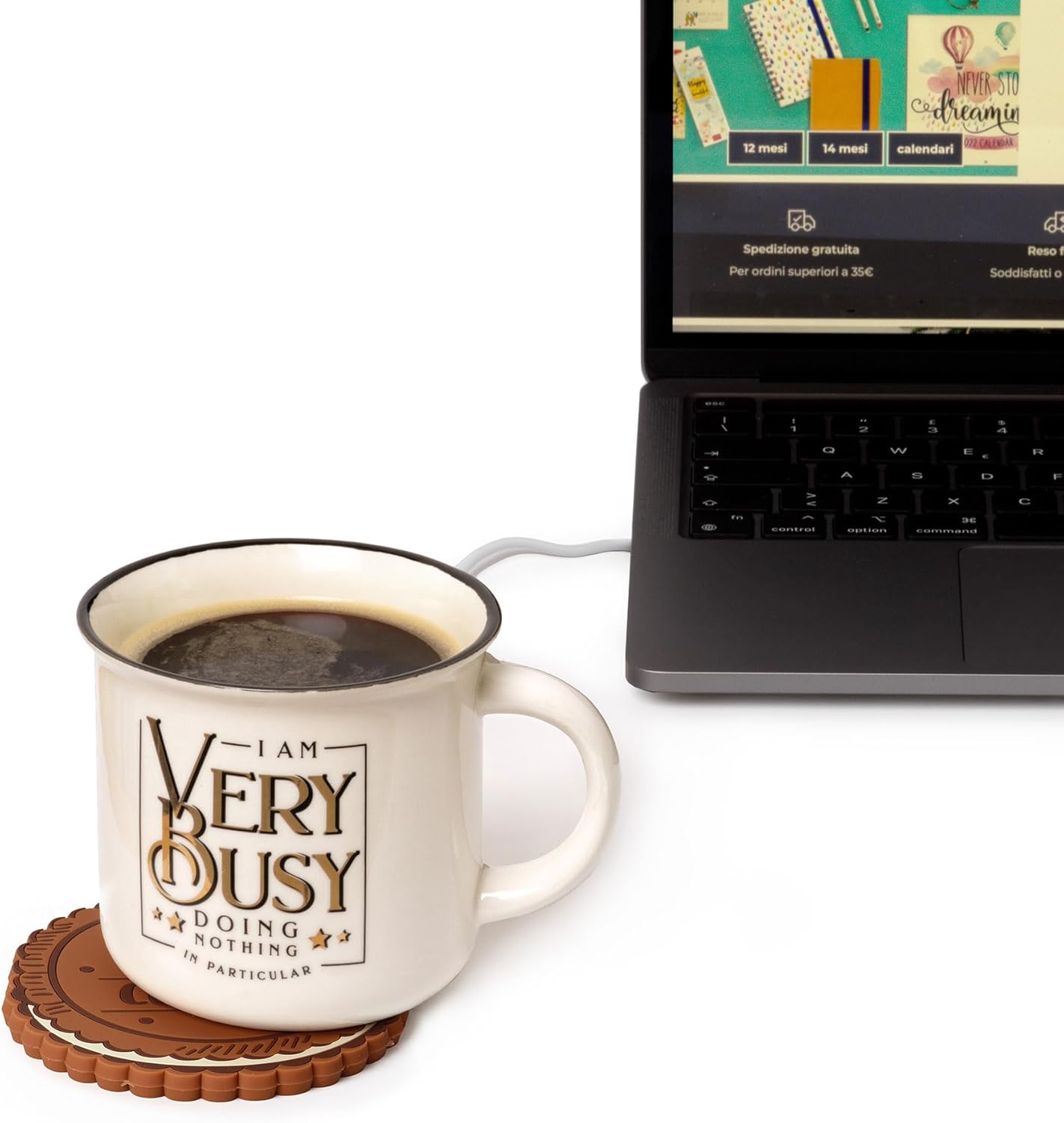 Legami Type-C Cable Mug Warmer - Warm It Up - Cookie (Replacing Wiu0003)
