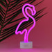 Legami - Neon Effect LED Lamp, It's a Sign, Flamingo, Dual Power Supply, Type-C Cable (Included) or Batteries (Not Included), Table Lamp