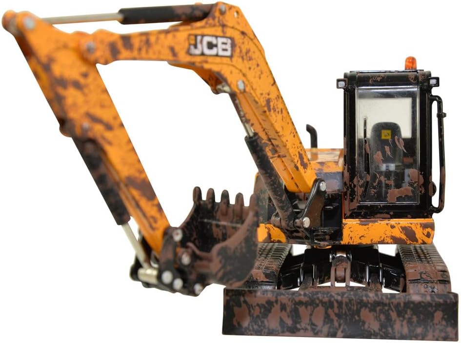 Britains 1:32 JCB Muddy Midi Excavator 86C-2, Collectable Tractor Toy for Farm Set, Tractor Toys Compatible with 1:32 Scale Farm Animals and Toys, Suitable for Collectors & Children from 3 Years
