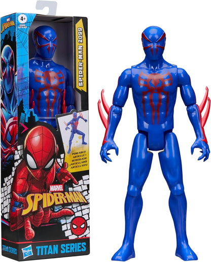 Marvel Spider-Man Titan Series Spider-Man 2099 Action Figure, 30-cm-scale (12 inch) Super Hero Toys for Children Ages 4+, Blue