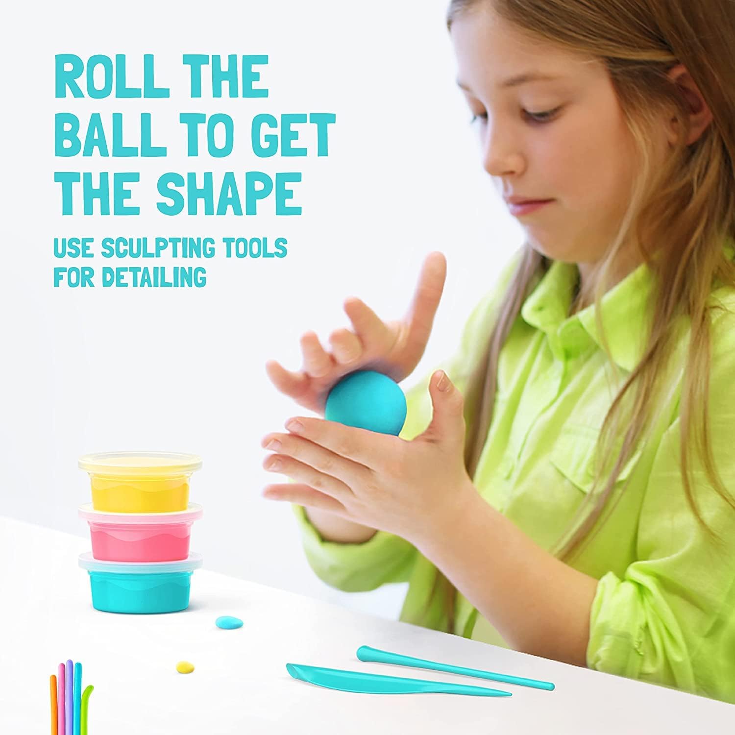 Hey Clay Waldtiere-Set – bunte Modellier-Kinder – lufttrockenes Ton-Set 15 Dosen und Modellierwerkzeuge mit lustiger interaktiver Anleitung (evtl. nicht in deutscher Sprache)