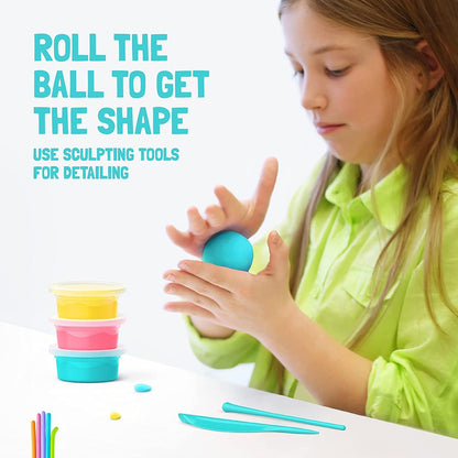 Hey Clay Waldtiere-Set – bunte Modellier-Kinder – lufttrockenes Ton-Set 15 Dosen und Modellierwerkzeuge mit lustiger interaktiver Anleitung (evtl. nicht in deutscher Sprache)