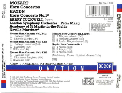 Mozart :Horn Concertos 1-4 & Haydn horn concerto