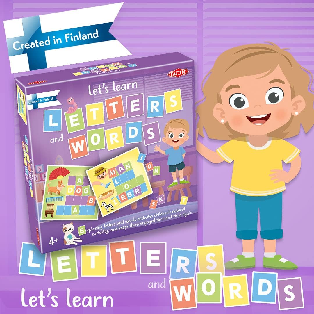 Tactic Let's Learn Letters and Words, Cardboard, Multicolor, 10,4x17,5x28