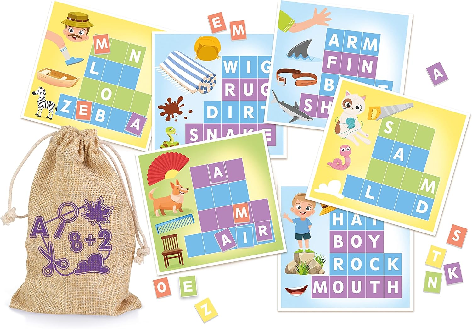 Tactic Let's Learn Letters and Words, Cardboard, Multicolor, 10,4x17,5x28