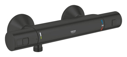 Grohe Precision Start Douchekraan - Thermostatisch - Zonder Omstel - Koppelingen - Hoh=15Cm - Mat Zwart