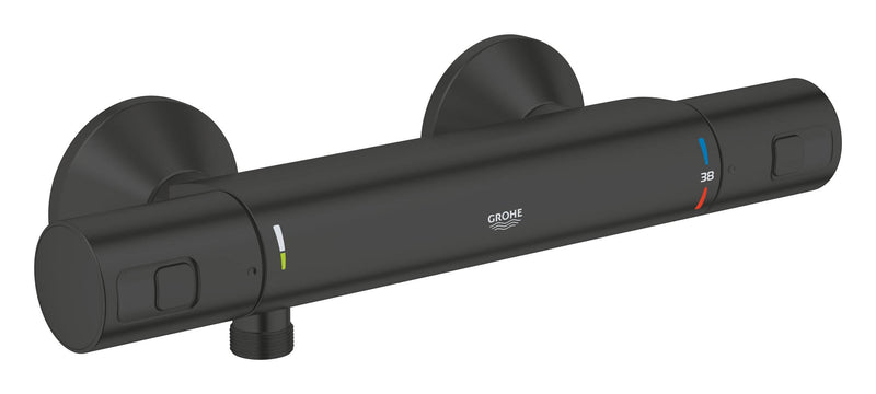 Grohe Precision Start Douchekraan - Thermostatisch - Zonder Omstel - Koppelingen - Hoh=15Cm - Mat Zwart
