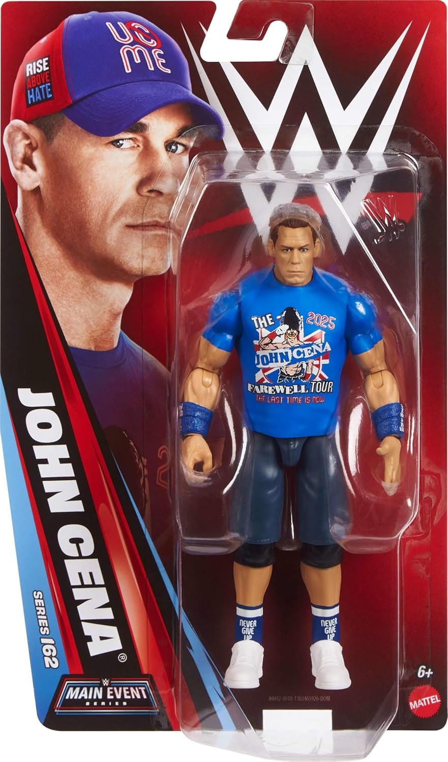 Mattel WWE John Cena Action Figure, Main Event Series #162, 6-inch Collectible Superstar with 14 Articulation Points & Life-Like Look, JHH92