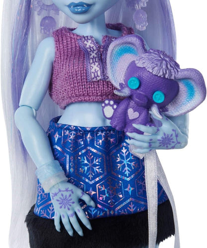 Monster High Coffret Secrets De Beauté Terreur & Bien-être Abbey Bominable, poupée et accessoires avec 13 surprises réalistes dont du henné, de la peinture et du crochet